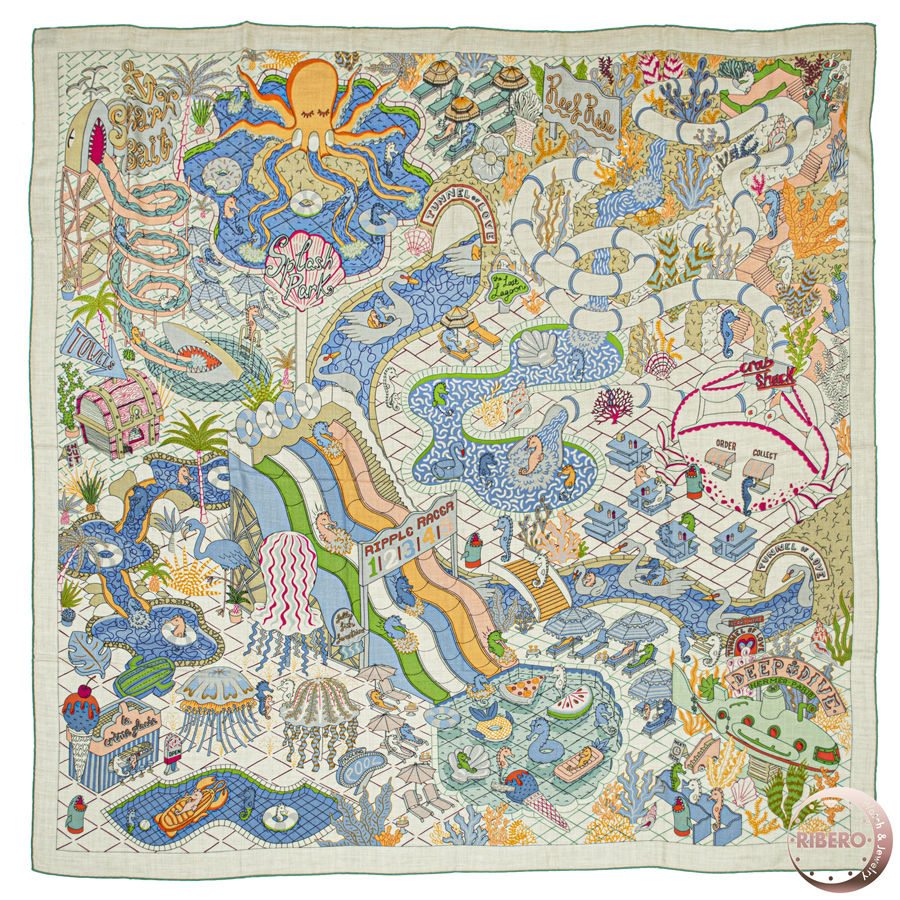 エルメス カレジェアン Splash Park スプラッシュパーク スカーフ