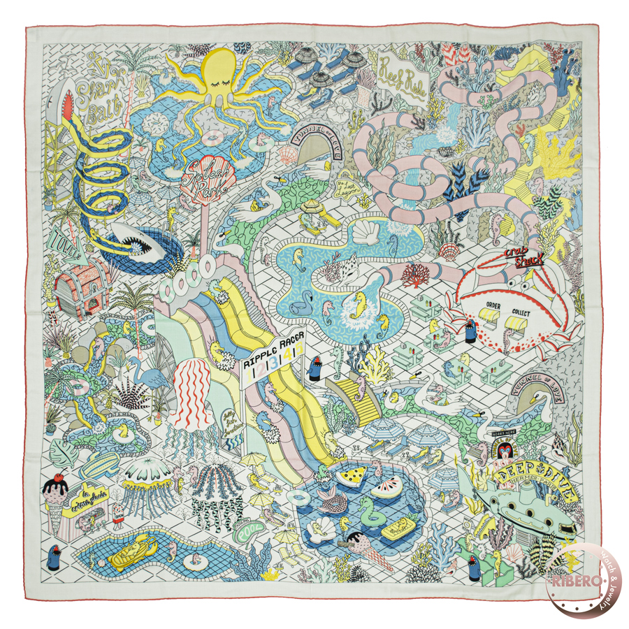 エルメス カレジェアン Splash Park スプラッシュパーク スカーフ