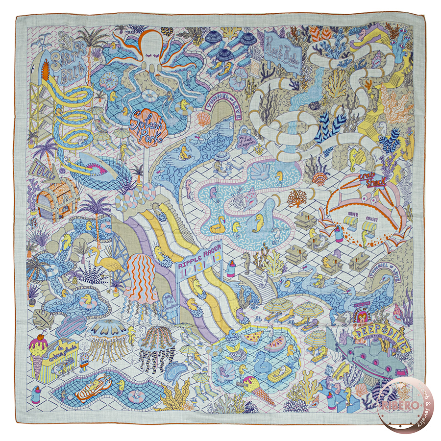 エルメス カレジェアン Splash Park スプラッシュパーク スカーフ