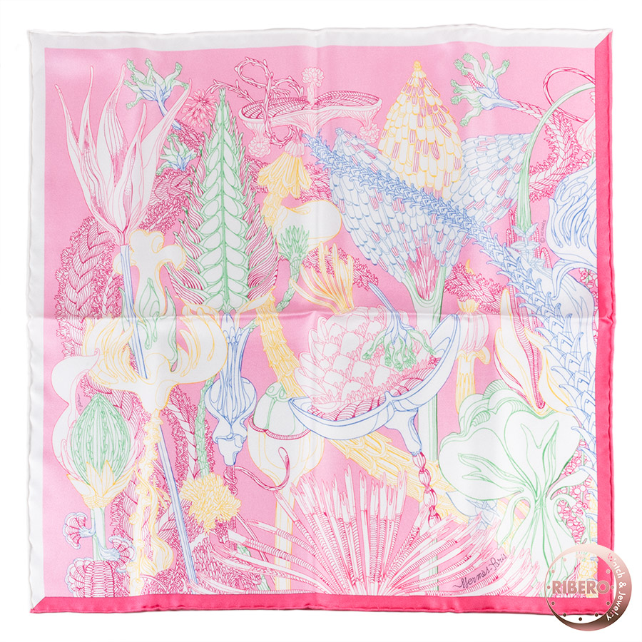 エルメス ガヴロッシュ Fantaisie botanique 空想の植物誌 スカーフ