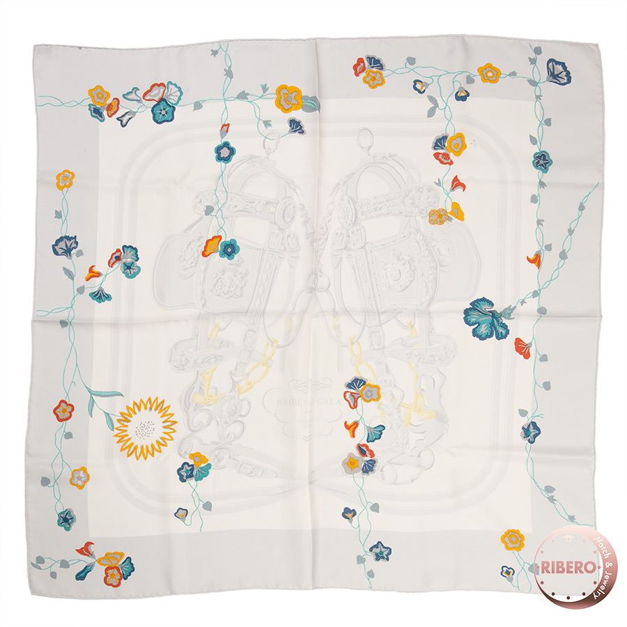 エルメス カレ90 Brides Fleuries ブリッド・フルリ スカーフ