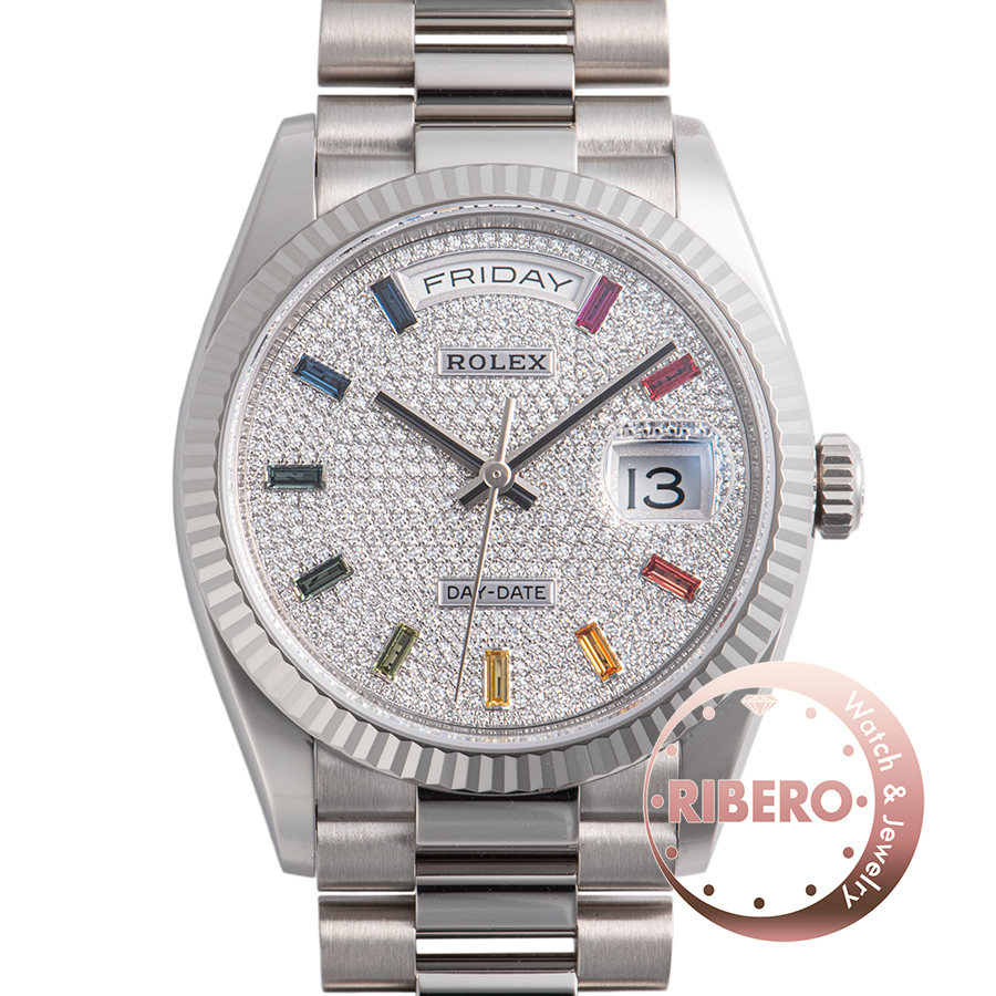 ロレックス デイデイト36 128239 レインボー