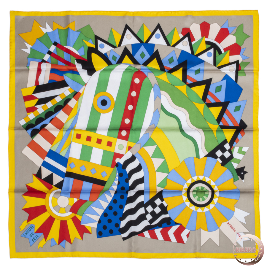 エルメス カレ90 Cheval de Fete シュヴァル・ドゥ・フェット スカーフ