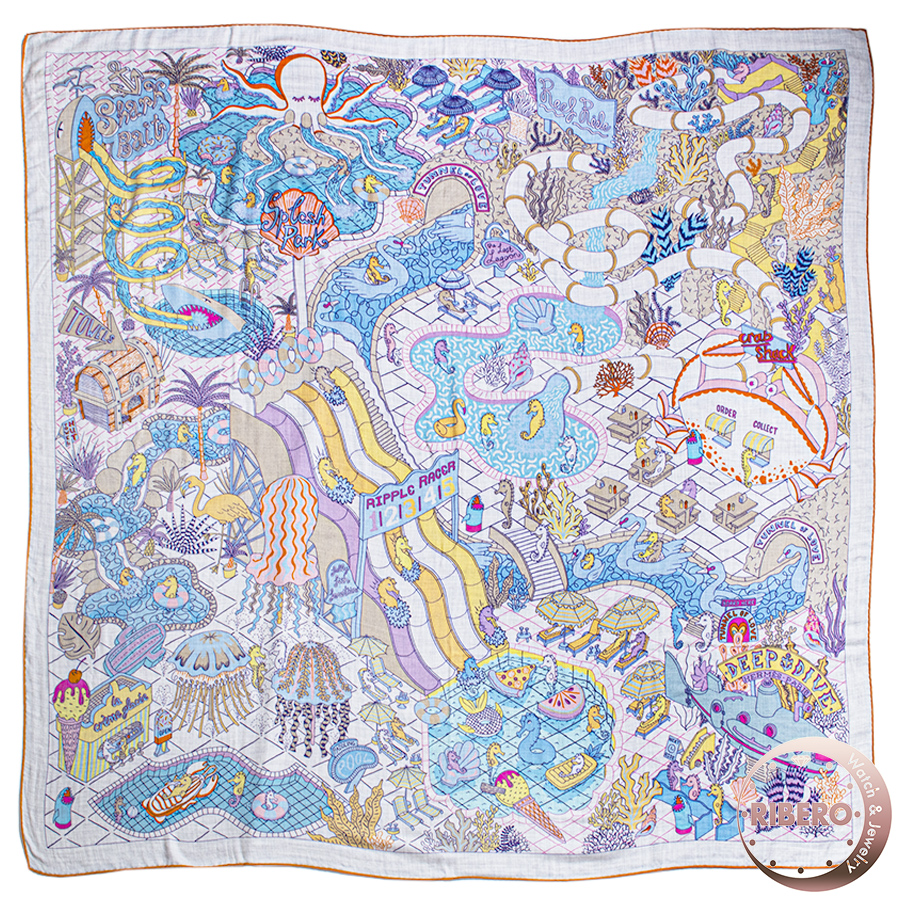 エルメス カレジェアン Splash Park スプラッシュパーク スカーフ