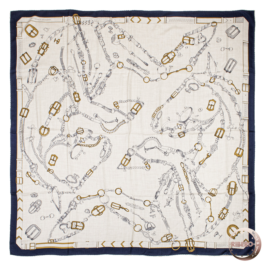 エルメス カレジェアン Chevaux Dechaines シュヴォー デシェネ スカーフ