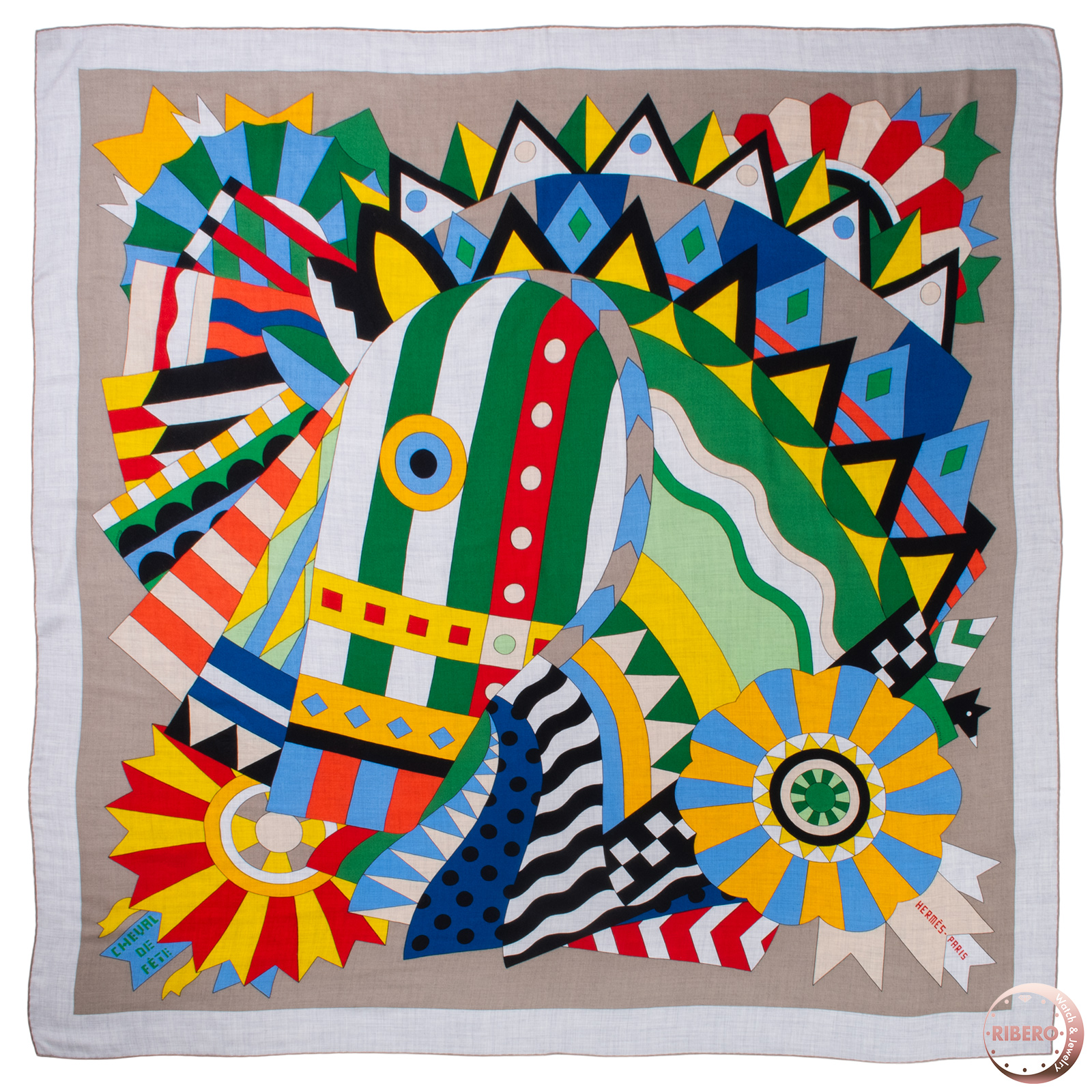 エルメス カレ140 Cheval de Fete シュヴァル・ドゥ・フェット スカーフ