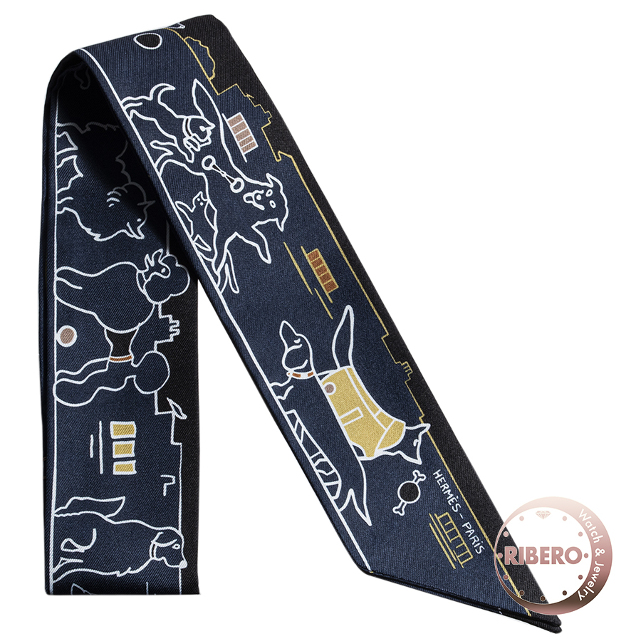 エルメス ツイリー Les Chiens Parisiens パリジャンの犬