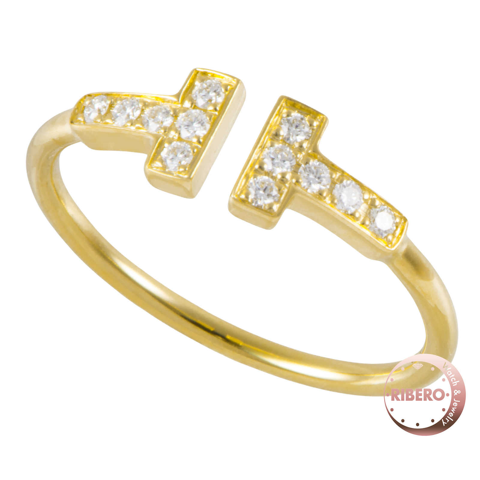 ティファニー ティファニーT ダイヤモンド ワイヤー リング 15号