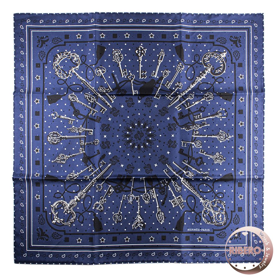 エルメス カレ55 Les Cles Bandana レ・クレ・バンダナ スカーフ