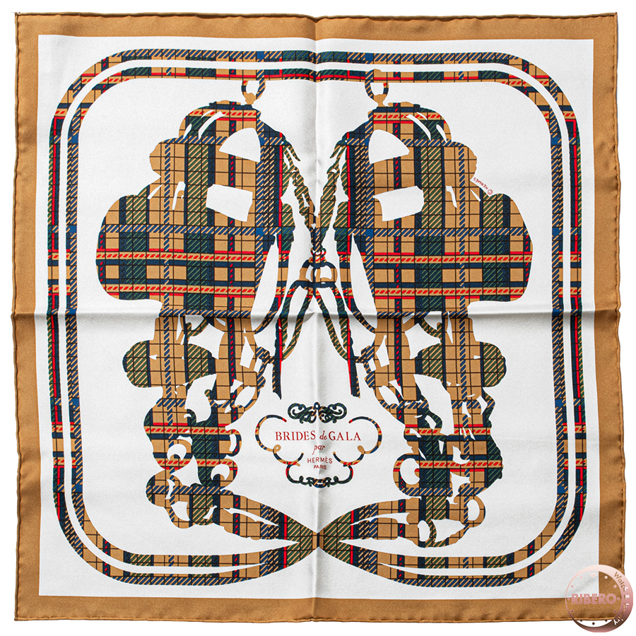エルメス ガヴロッシュ Brides de Gala Tartan ブリッド ドゥ ガラ タータン スカーフ