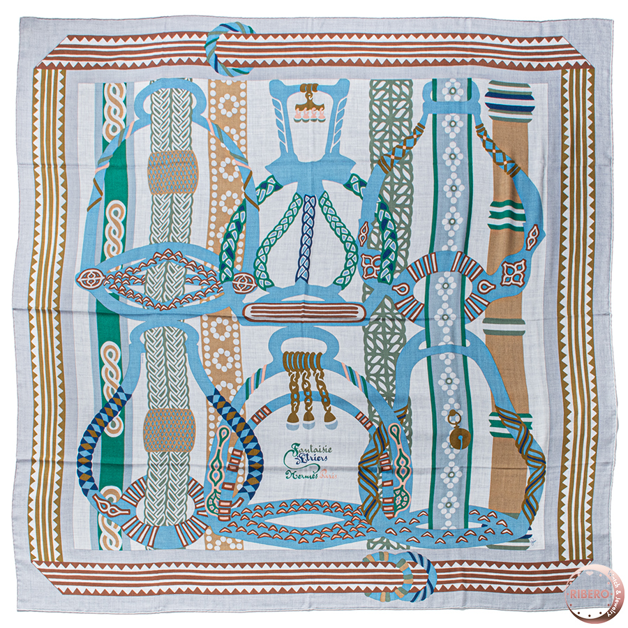 エルメス カレジェアン Fantaisie d’Etriers 鐙の幻想 スカーフ