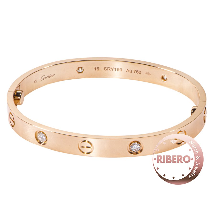 カルティエ ラブ ブレスレット ダイヤモンド 4個 新型