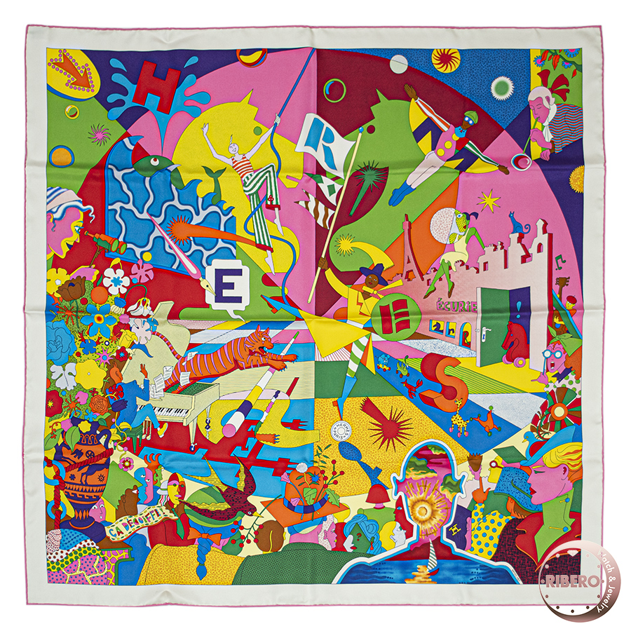 エルメス カレ90 Ca Decoiffe! サ・デコワフ! スカーフ