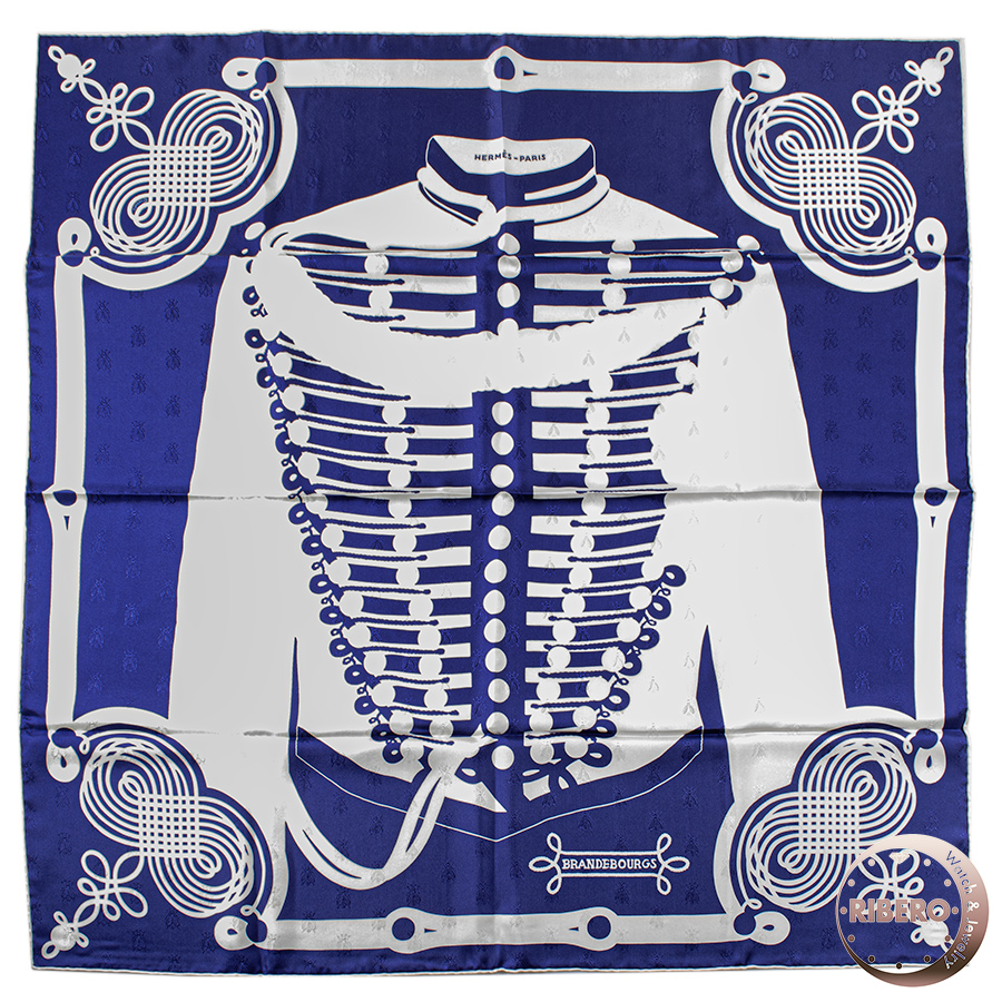 エルメス カレ90 Brandebourgs Tattoo ブランデンブルグ飾り タトゥー スカーフ