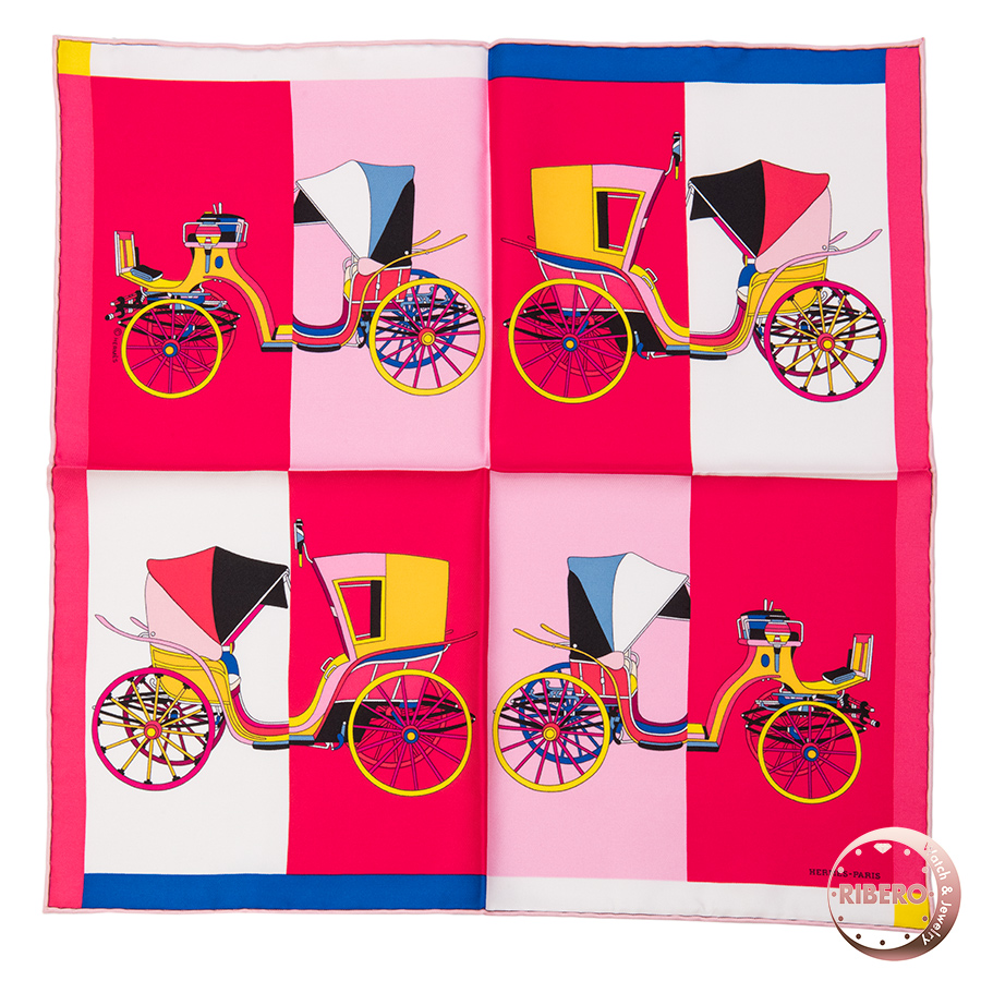 エルメス Voitures Exquises 精巧な馬車 カレ45 スカーフ