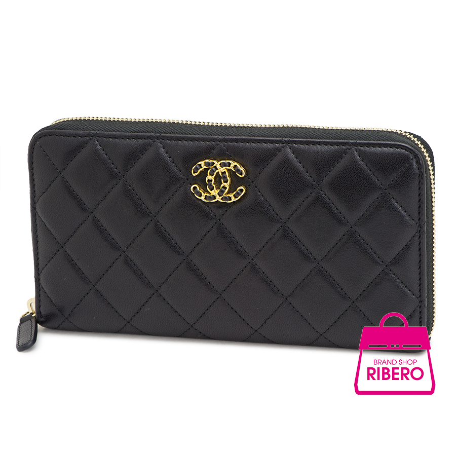 シャネル マトラッセ ラウンドファスナー