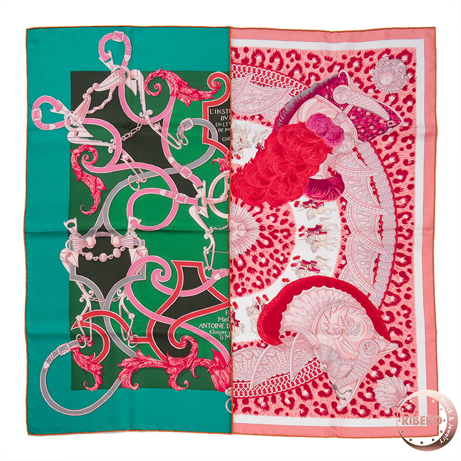 エルメス カレ90　Plumets du Roy 王の羽根飾り スカーフ