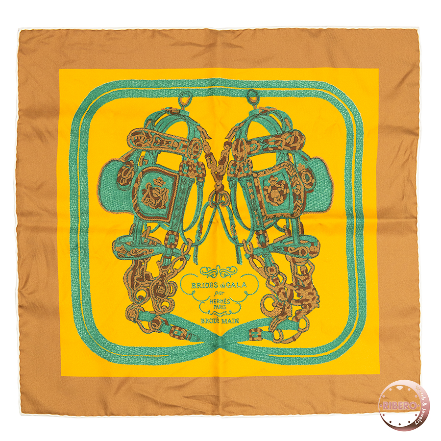 エルメス カレ45「BRIDES de GALA ブリッド・ドゥ・ガラ(式典用馬勒)」 スカーフ