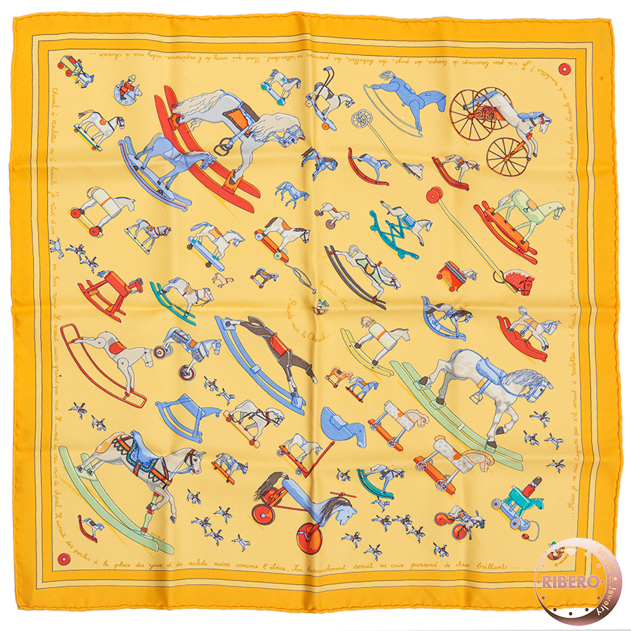 エルメス ガヴロッシュ Raconte moi le Cheval お馬の話をして スカーフ