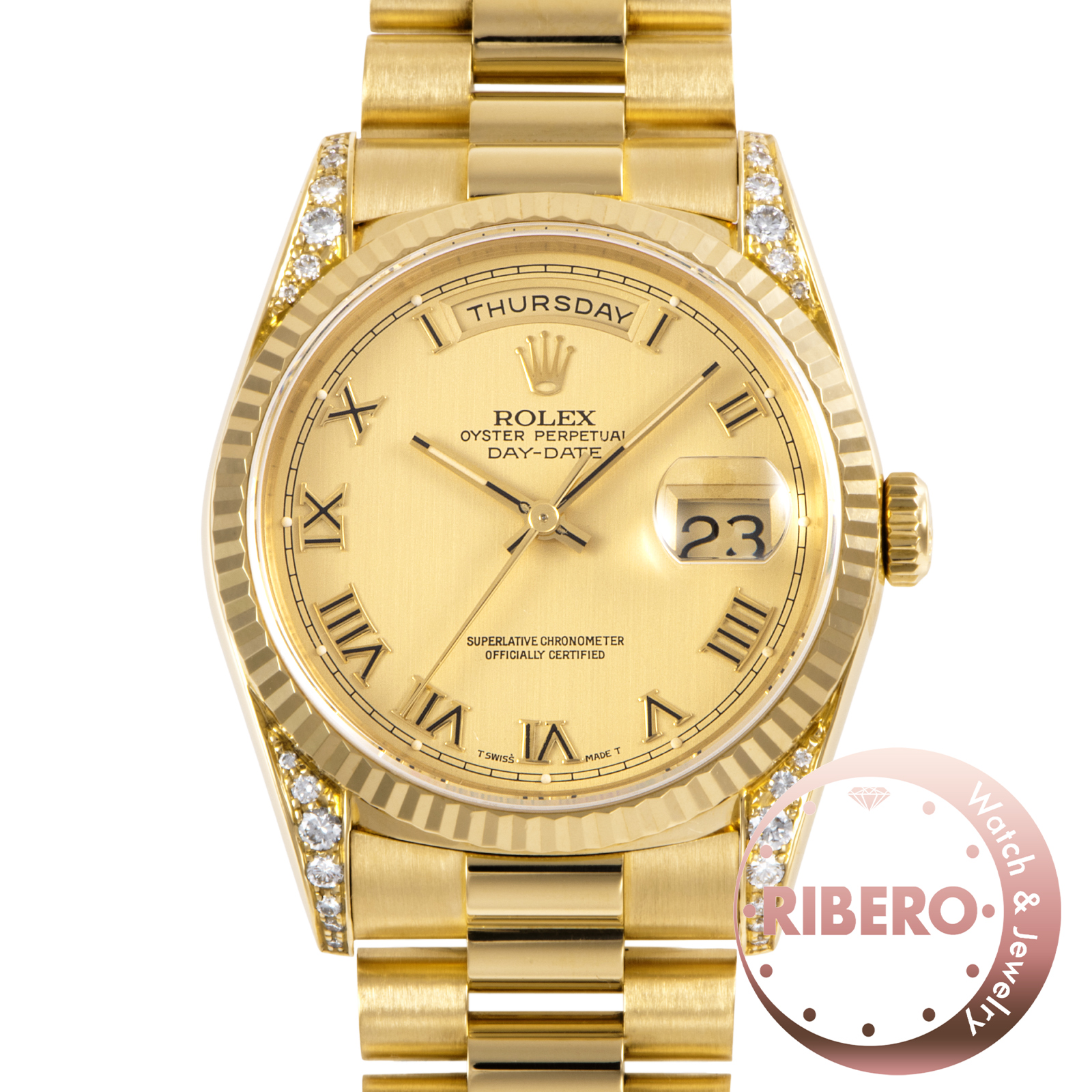 ロレックス デイデイト 18338 1991年製 Tritium ラグダイヤ