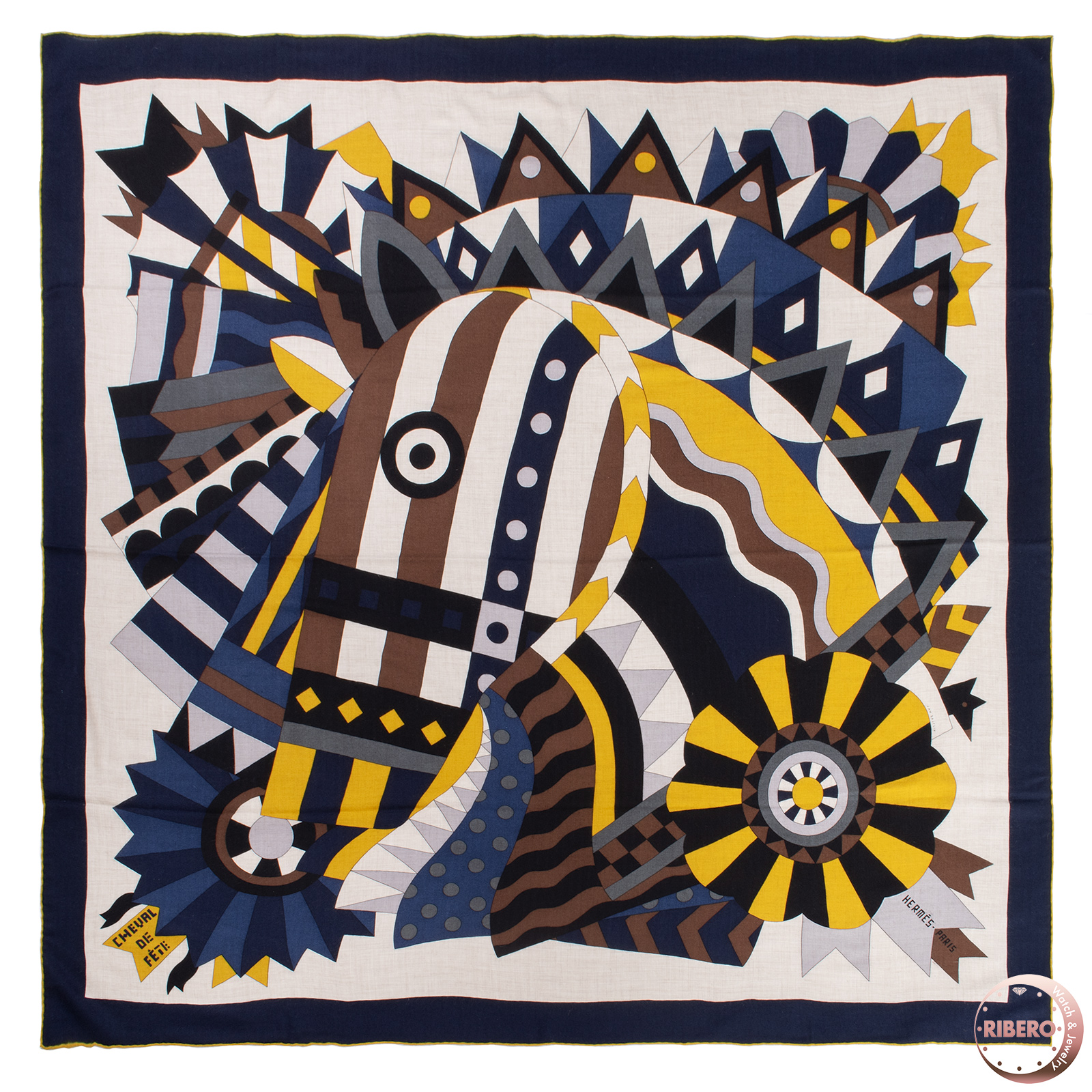 エルメス スカーフ カレ140 カレジェアン Cheval de Fete シュヴァル ドゥ フェット