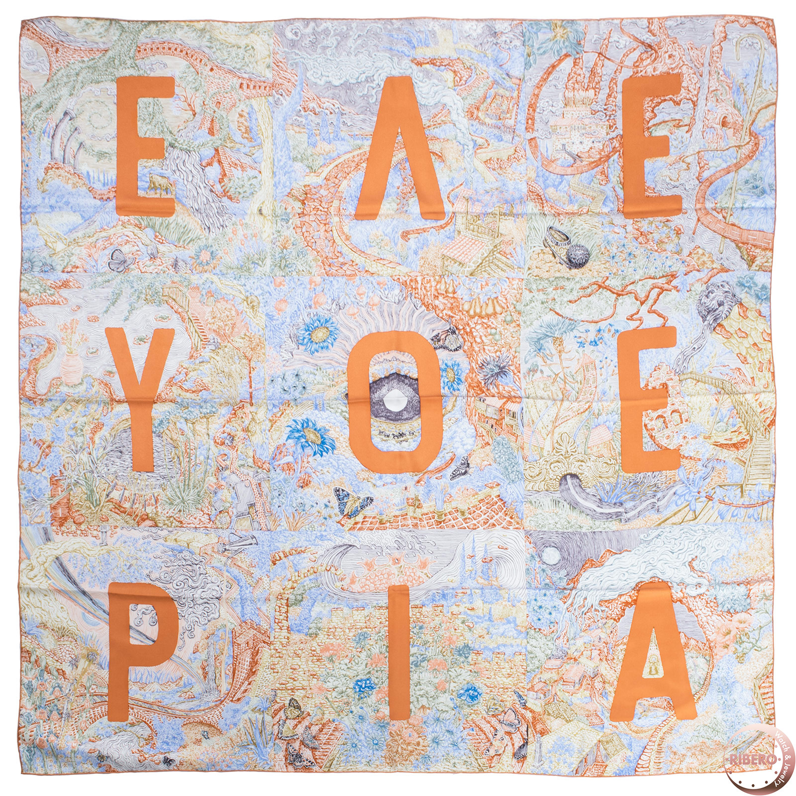 エルメス スカーフ カレ140 カレジェアン Eleftheria エレフセリア