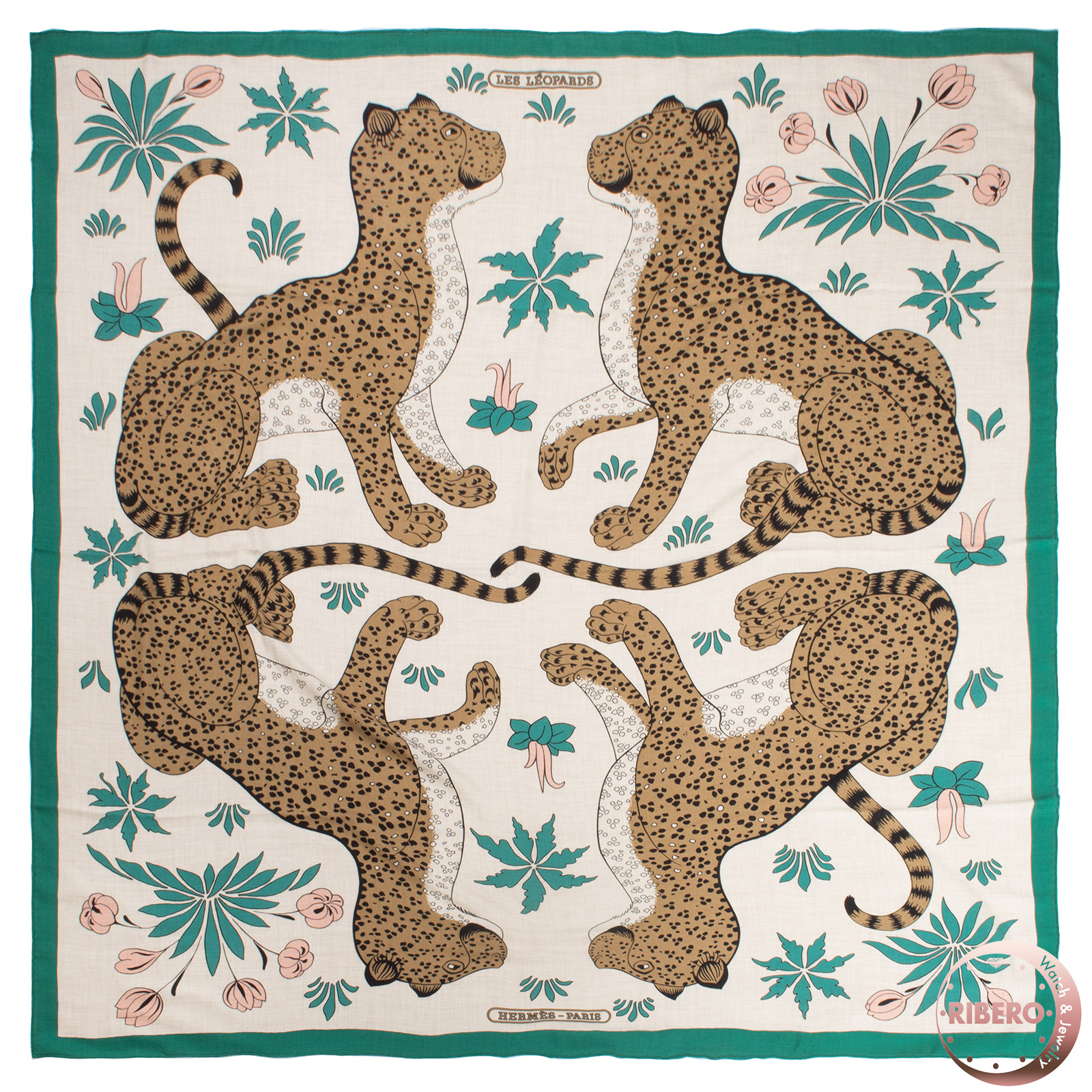 エルメス スカーフ カレ140 カレジェアン Les Leopards レオパード