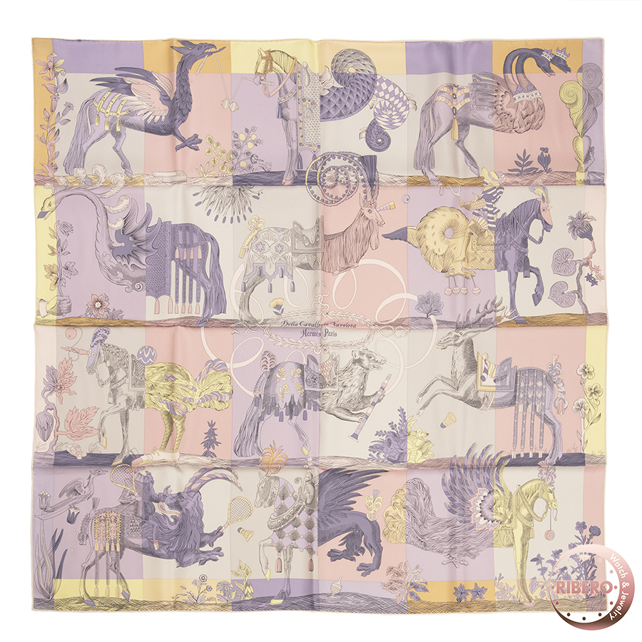 エルメス カレ90 Della Cavalleria Favolosa デッラ・カヴァッレリア・ファヴォローサ スカーフ