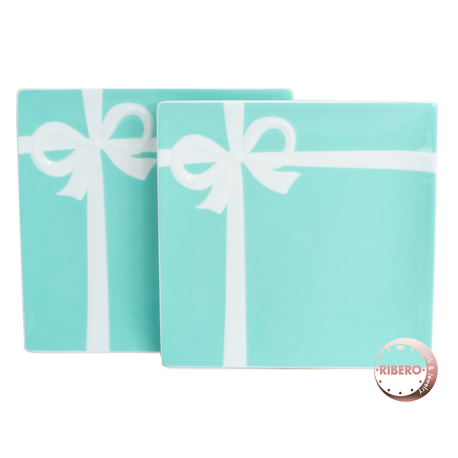 ティファニー ブルーボウデザートプレートセット