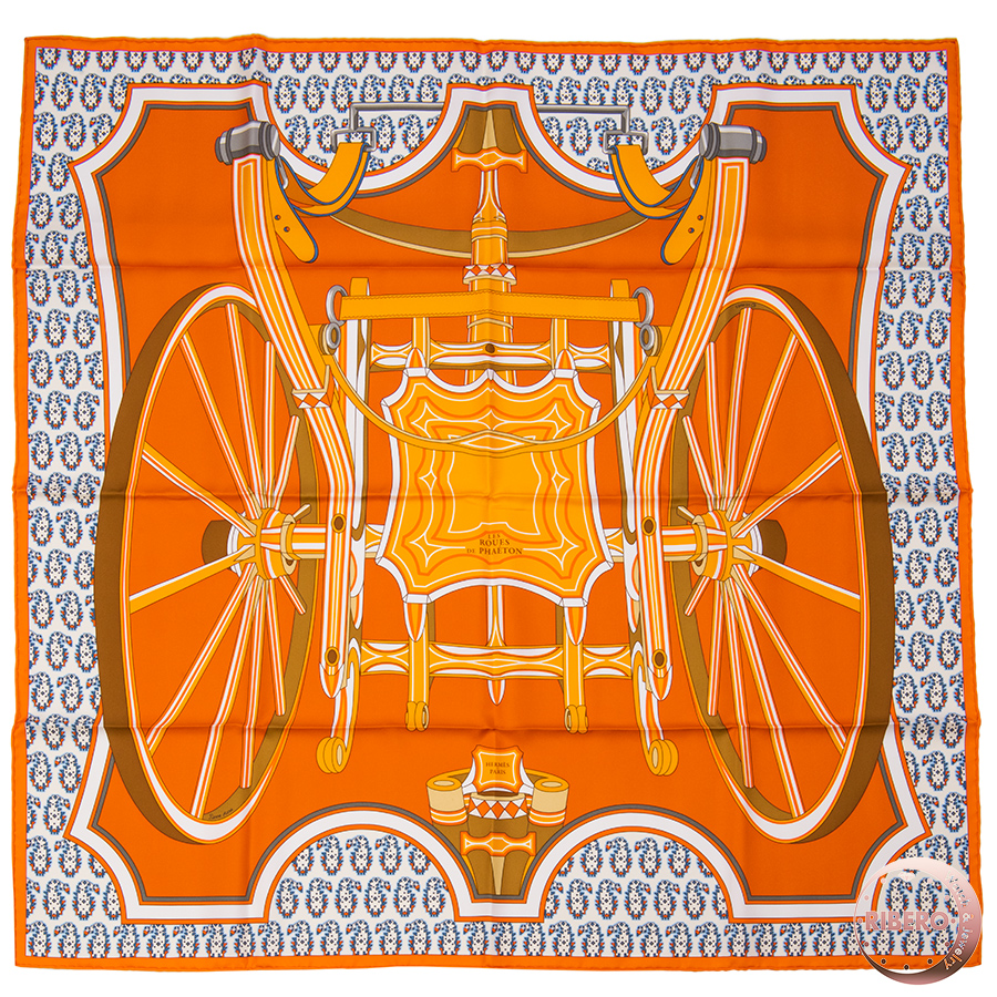 エルメス Les Roues de Phaeton(四輪馬車の車輪) スカーフ