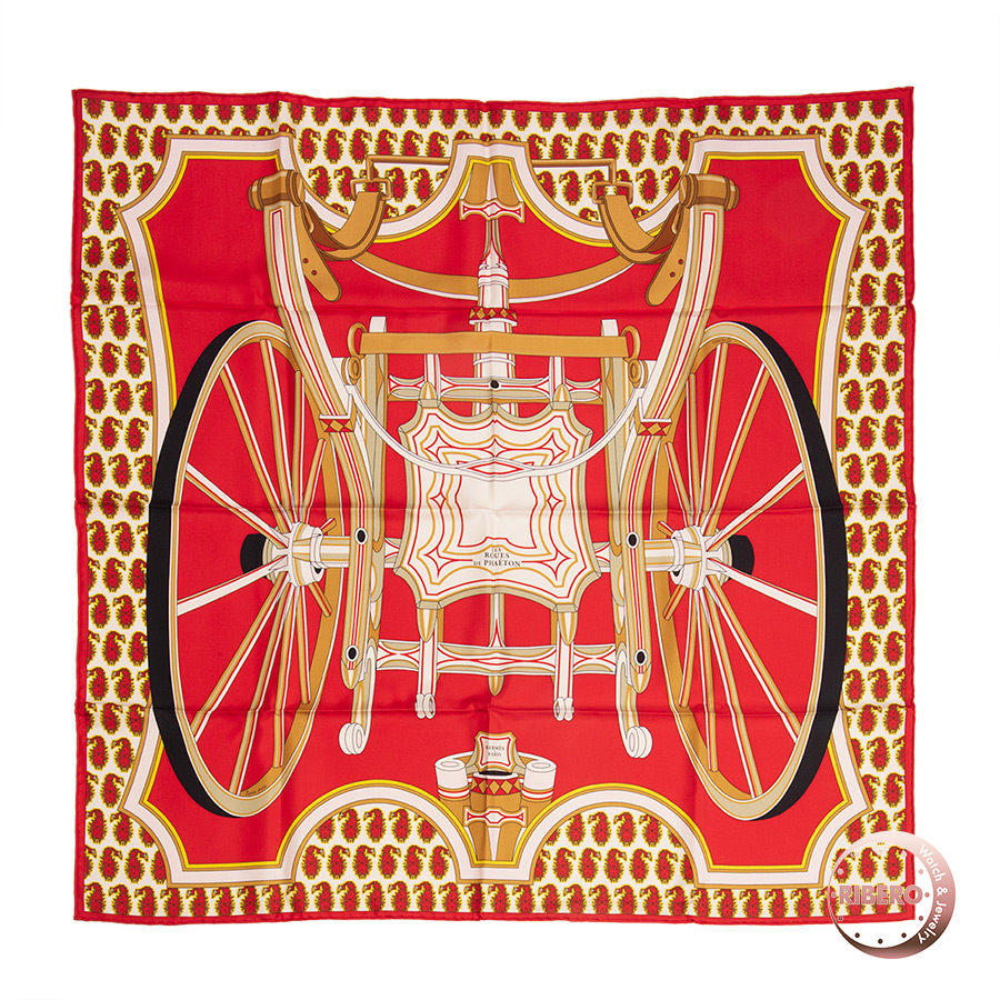 エルメス Les Roues de Phaeton(四輪馬車の車輪) スカーフ