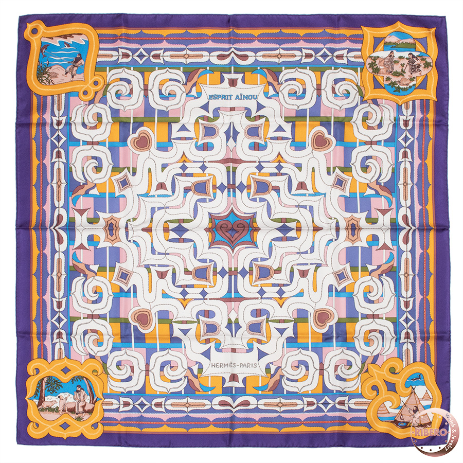 エルメス カレ90 Esprit Ainou エスプリ・アイヌ アイヌの心 スカーフ