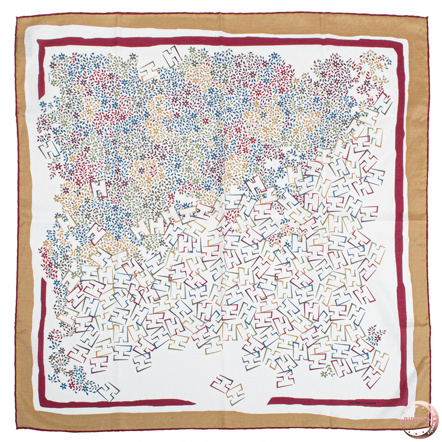 エルメス カレ65 Jardin de Calypso カリプソの庭園 スカーフ