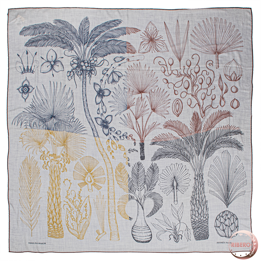 エルメス カレジェアン Index Palmarum ヤシの目録 スカーフ