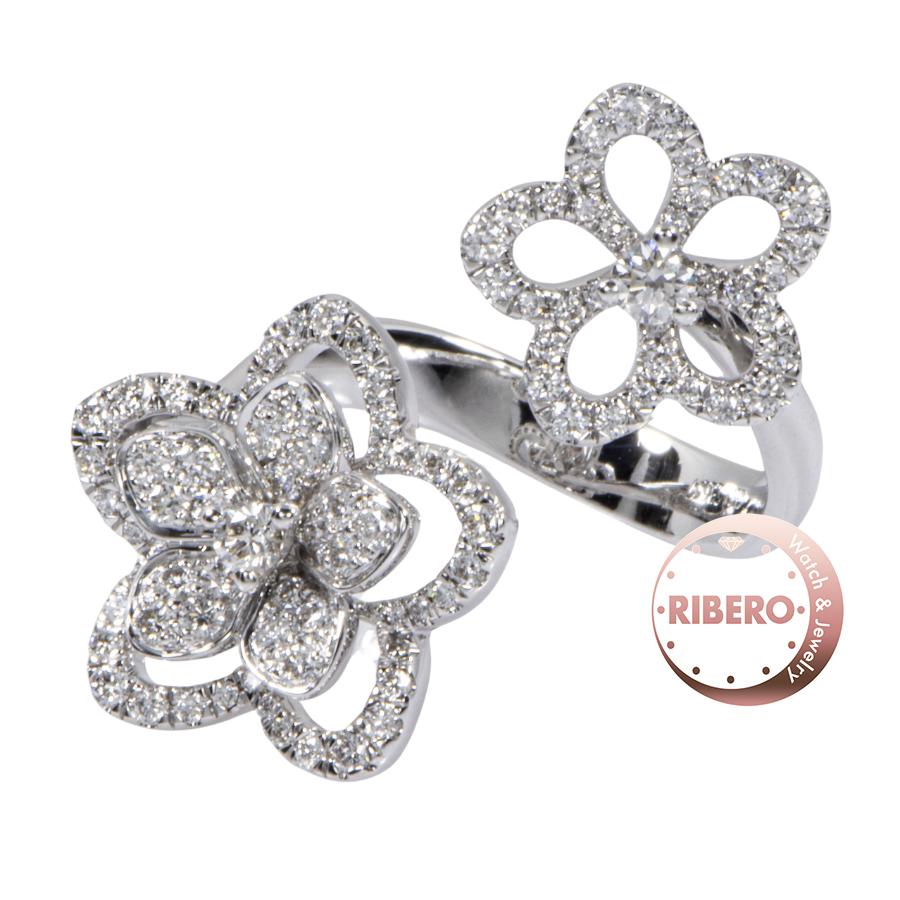 グラフ ワイルドフラワー ダブル ダイヤモンド リング 12号