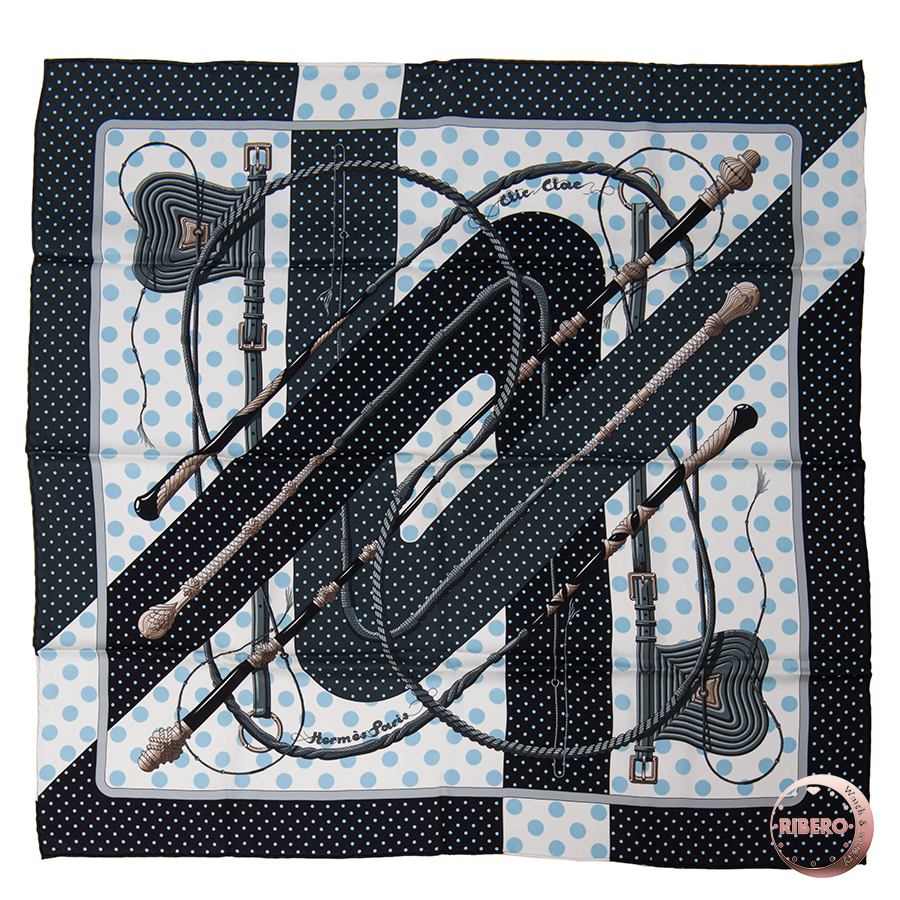 エルメス Clic-Clac a Pois クリッククラックドット　カレ70 スカーフ