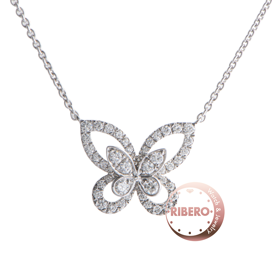 グラフ バタフライ シルエット ダイヤモンド ミニ ペンダント