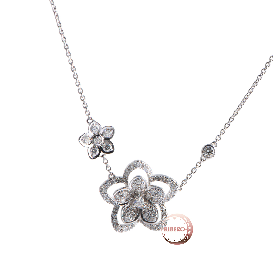 グラフ ワイルドフラワー ダブル ダイヤモンド ペンダント