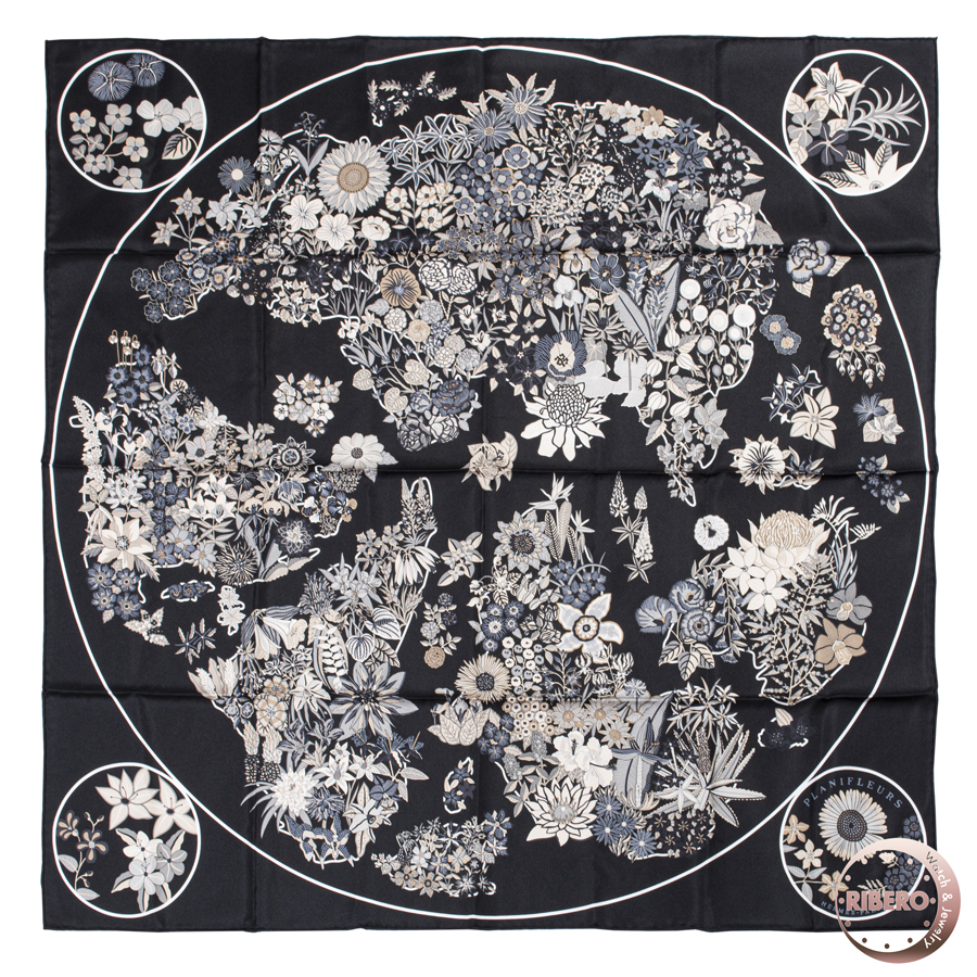 エルメス カレ90　Planifleurs プラニフルール スカーフ