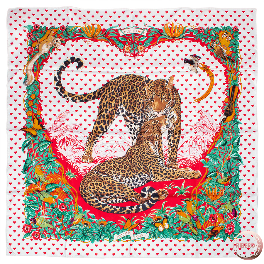 エルメス カレ90 Jungle Love Love ジャングルラブラブ スカーフ