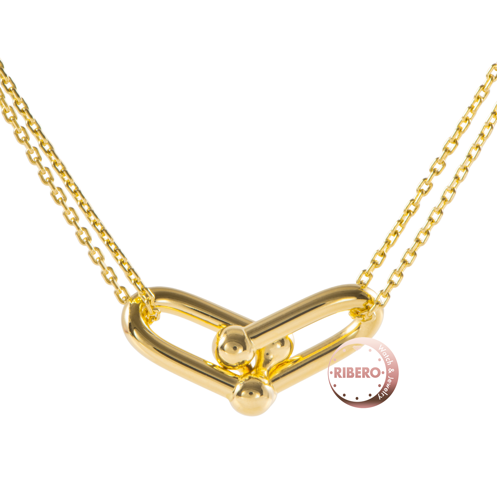 ティファニー ハードウェア ラージ ダブル リンク ペンダント