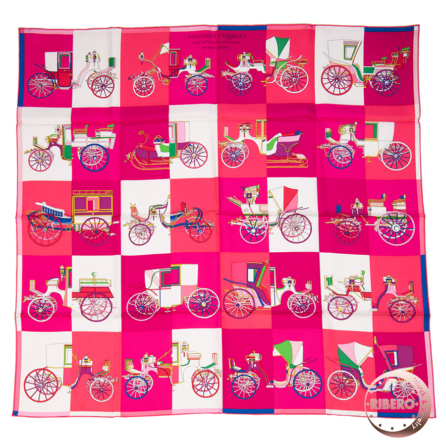 エルメス Voitures Exquises 精巧な馬車 カレ90 スカーフ