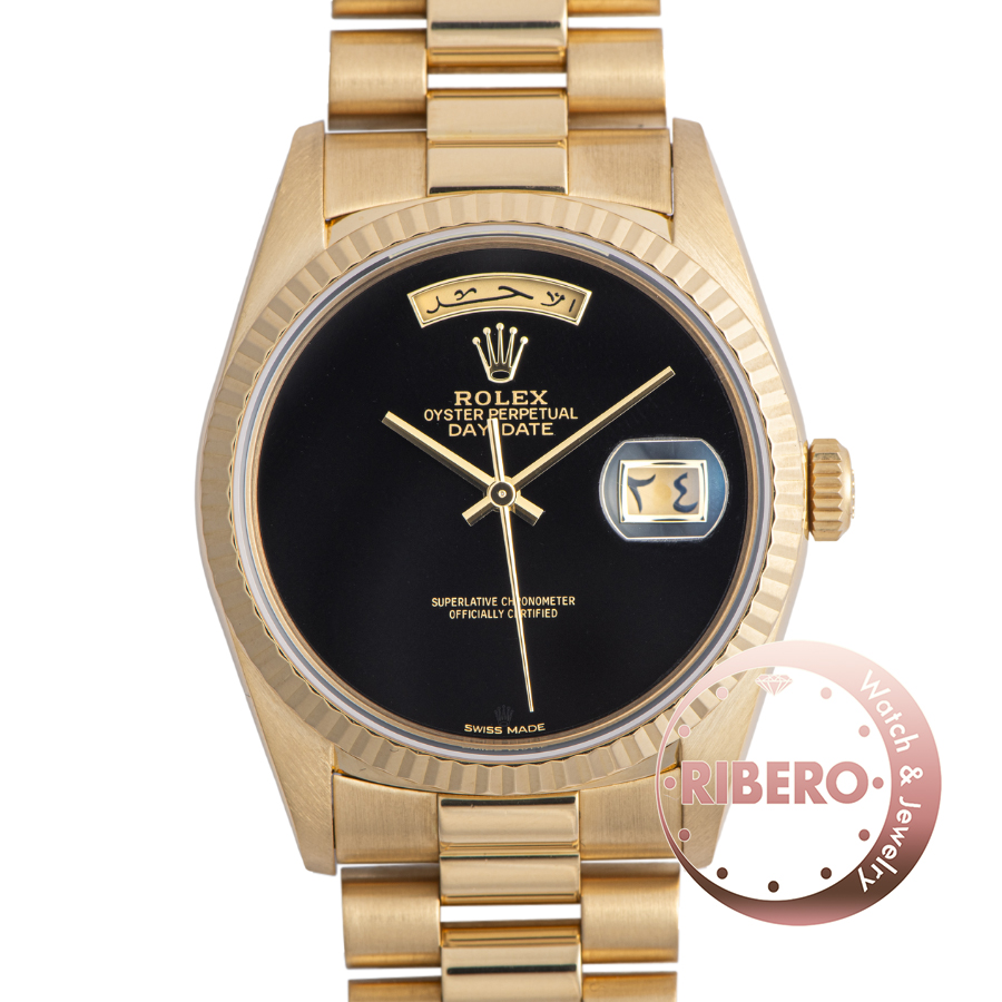 ロレックス デイデイト 18238 E番 Onyx アラビア表記