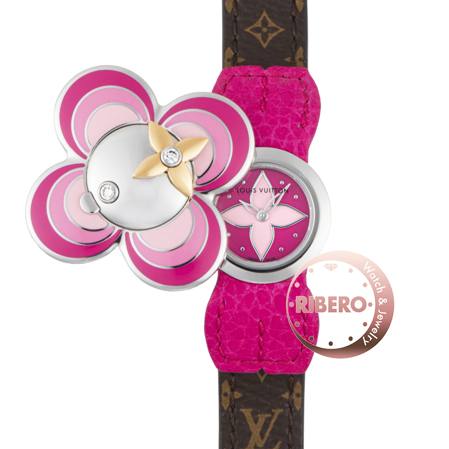 ルイ・ヴィトン タンブール Q1K0J0 ヴィヴィエンヌ ビジュ シークレット ピンク