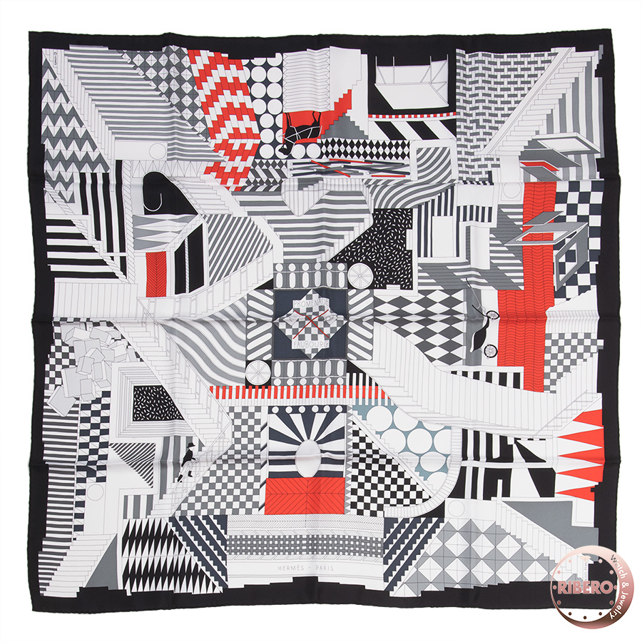 エルメス カレ90 Promenade au Faubourg フォーブルのプロムナード スカーフ