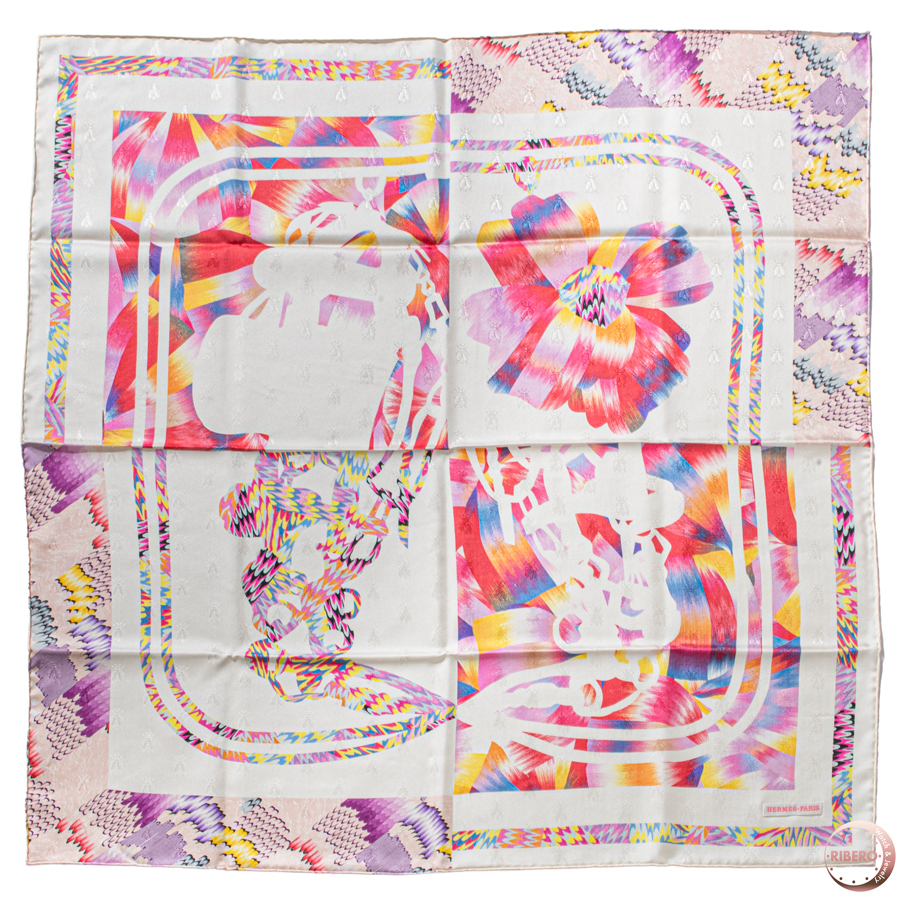 エルメス カレ90　Brid de Gala Kyoto Marble ブリッド ドゥ ガラ 京都マーブル スカーフ