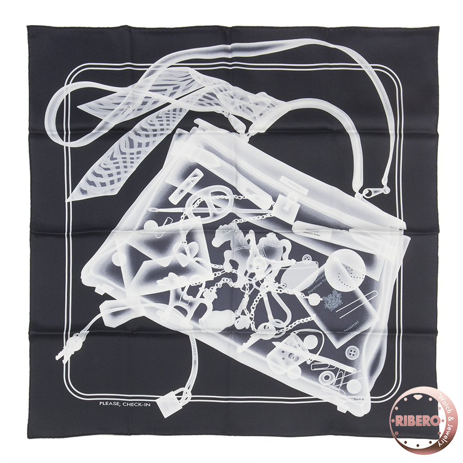 エルメス カレ70 Please Check-in プリーズチェックイン スカーフ