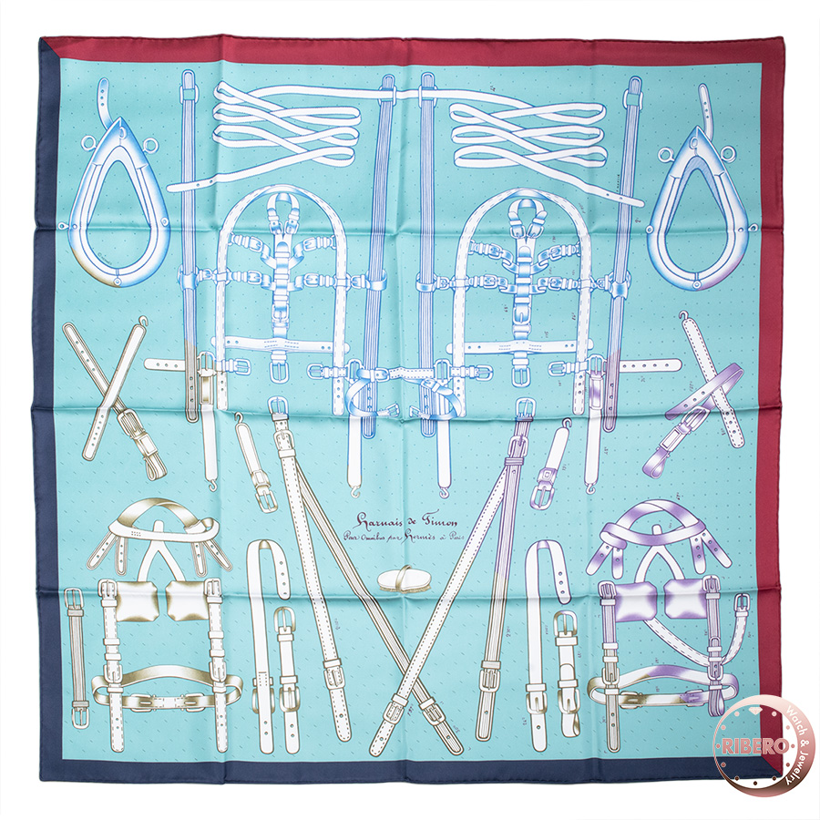 エルメス カレ90 Harnais de Timon アルネドティモン スカーフ