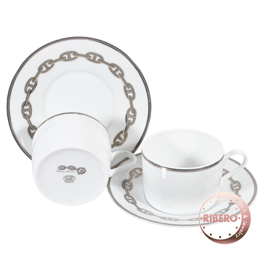 エルメス シェーヌダンクル カップ＆ソーサー ペアセット