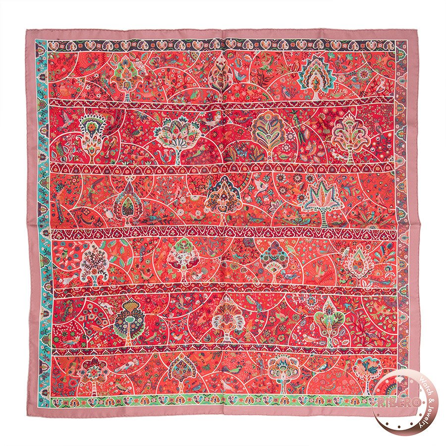 エルメス カレ90 Au Pays des Oiseaux Fleurs 花咲く鳥たちの国で スカーフ